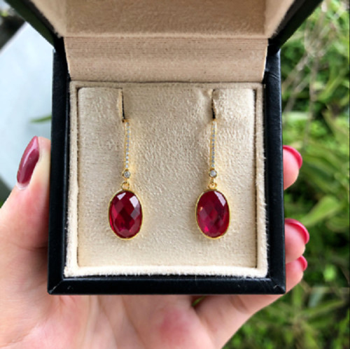 4ct lab created red ruby - created,